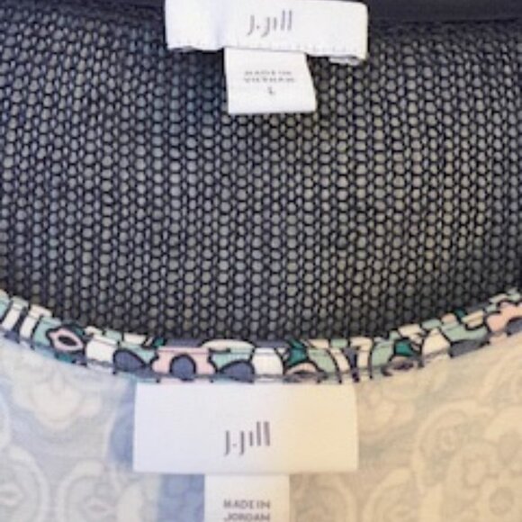 J.Jill Knit Mixed-Print Tank Dress with Eve Long Cardi, Size Large - Picture 7 of 11